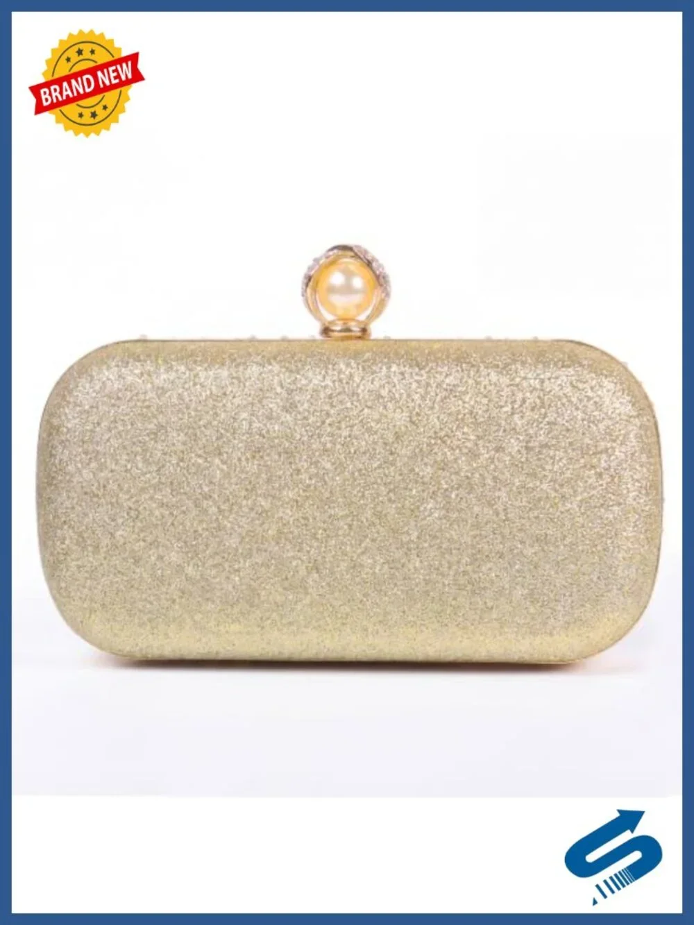 Glitter Rhinestone Clutch Purse with Detachable Chain Strap for Women Evening